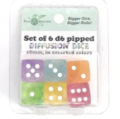 D6 pipped - Set of 6